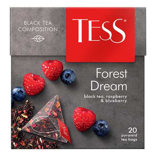 Чай черный в пирамидках Tess Forest Dream 20 пакетиков в МЕТРОНОМ