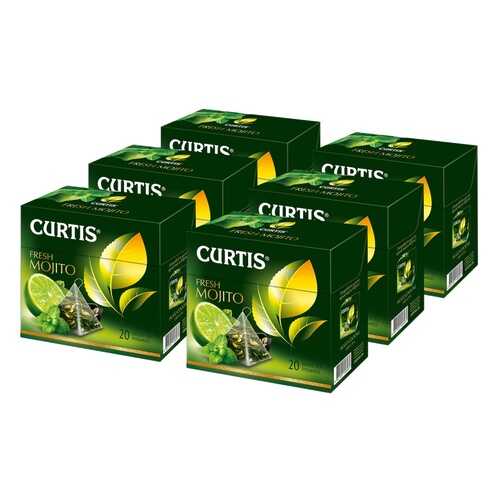 Чай Curtis Fresh Mojito, зелёный с добавками, 20 пирамидок х 6 упаковок в МЕТРОНОМ