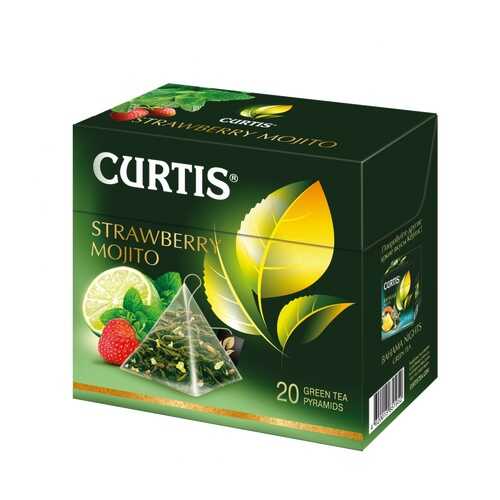 Чай Curtis Strawberry Mojito зеленый с добавками 20 пирамидок в МЕТРОНОМ