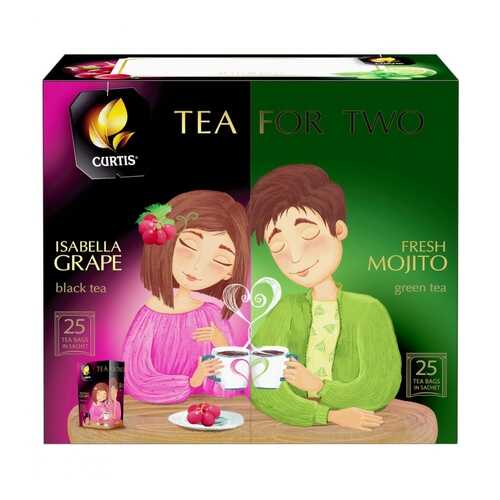 Чай Curtis Tea for two ассорти 50 пакетиков в МЕТРОНОМ