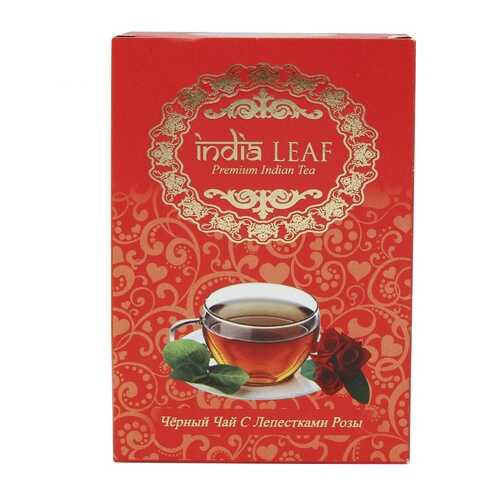 Чай India leaf С лепестками роз, черный среднелистовой с добавками, 100 гр в МЕТРОНОМ