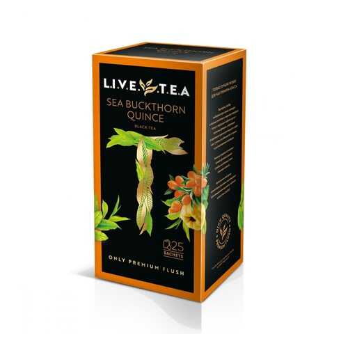 Чай Live Tea Sea Buckthorn & Quince черный с облепихой и айвой 25 пакетиков в МЕТРОНОМ