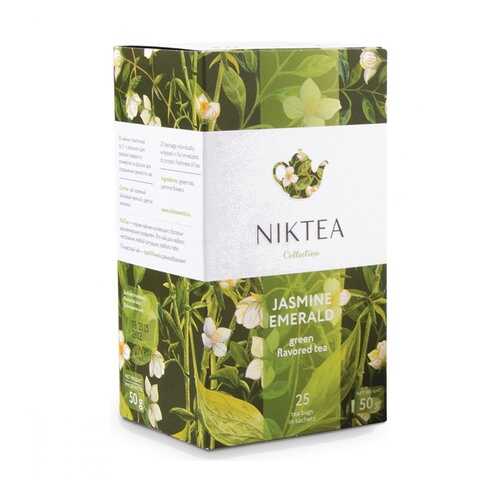 Чай Niktea Jasmine Emerald зеленый с жасмином 25 пакетиков в МЕТРОНОМ