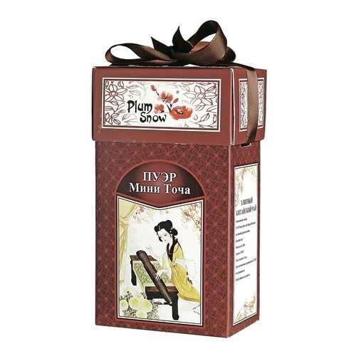 Чай Plum Snow Пуэр Мини Точа, чёрный листовой, 100 гр в МЕТРОНОМ
