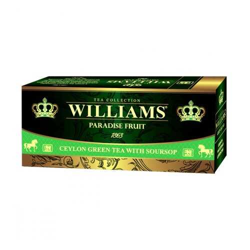 Чай Williams Paradise Fruit зеленый с добавками 25 пакетиков в МЕТРОНОМ