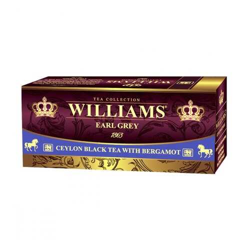 Чай Williams Rich Bergamot черный с добавками 25 пакетиков в МЕТРОНОМ