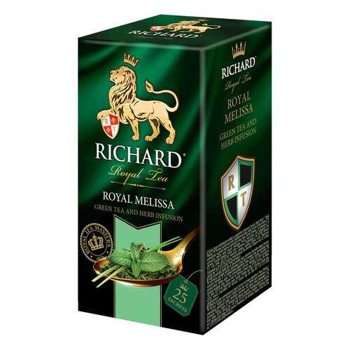 Чай зеленый Richard Royal Melissa 25 пак в МЕТРОНОМ