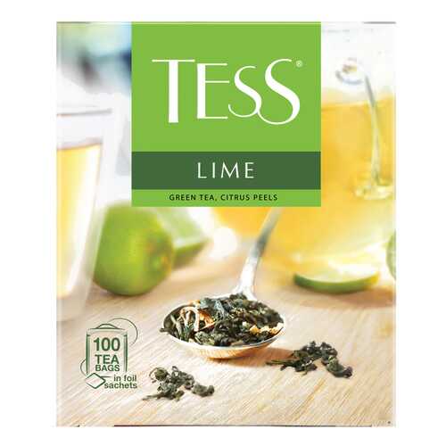 Чай зеленый Tess Lime 100 пакетиков в МЕТРОНОМ