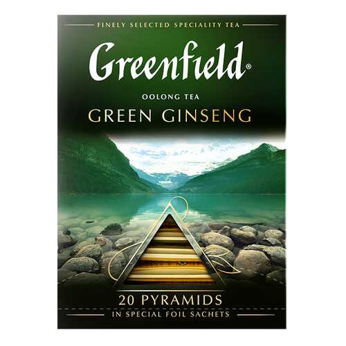 Чай зеленый в пирамидках Greenfield Green Ginseng 20 пакетиков в МЕТРОНОМ