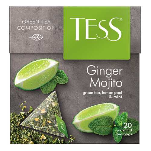 Чай зеленый в пирамидках Tess Ginger Mojito 20 пакетиков в МЕТРОНОМ