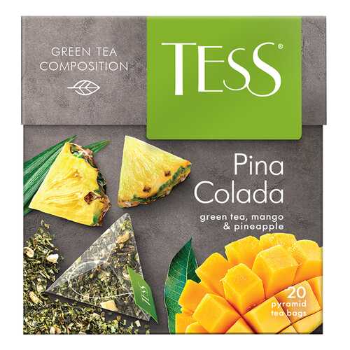 Чай зеленый в пирамидках Tess Pina Colada 20 пакетиков в МЕТРОНОМ