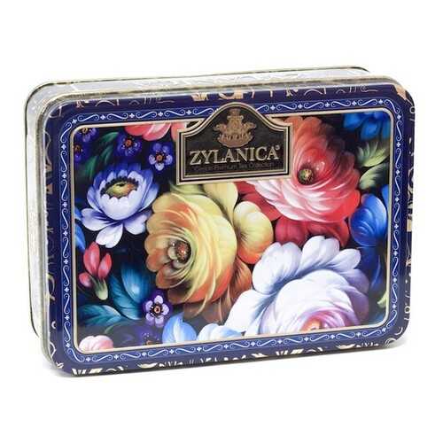 Чай Zylanica Blue шкатулка с цветами черный листовой Super Pekoe 100 г в МЕТРОНОМ