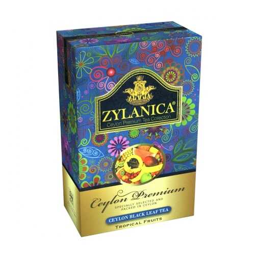 Чай Zylanica Ceylon Premium Tropical Fruits черный листовой с кусочками фруктов 100 г в МЕТРОНОМ
