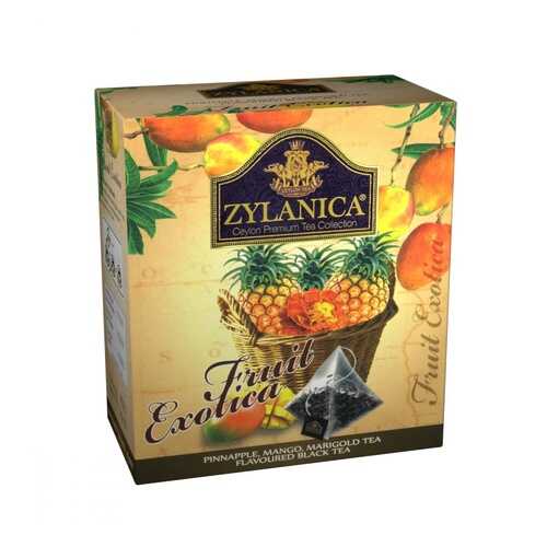 Чай Zylanica Fruit Exotica черный с ананасом манго лепестками календулы 20 пирамидок в МЕТРОНОМ
