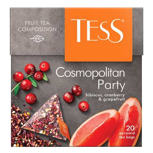 Чайный напиток в пирамидках Tess Cosmopolitan Party 20 пакетиков в МЕТРОНОМ