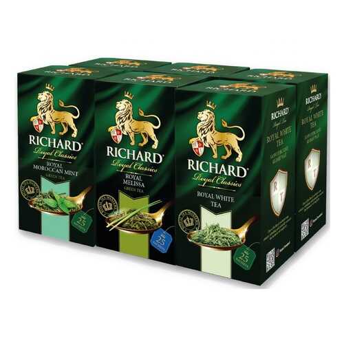Набор чая Richard Royal Morocan Mint, Royal Melissa, Royal White Tea ассорти 6*25 сашетов в МЕТРОНОМ