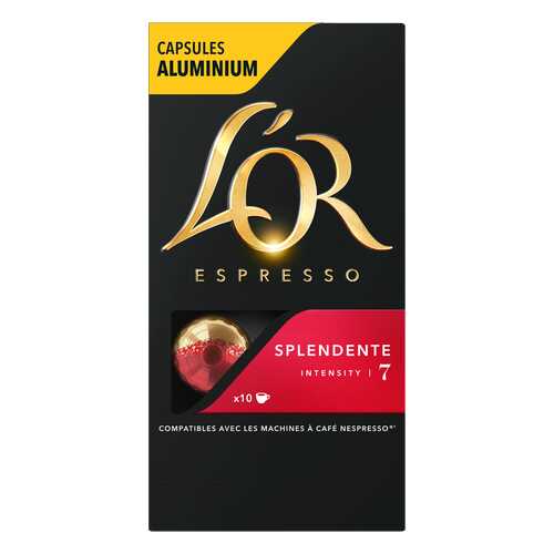 Капсулы L’OR Espresso Splendente для кофемашин Nespresso 10 капсул в МЕТРОНОМ
