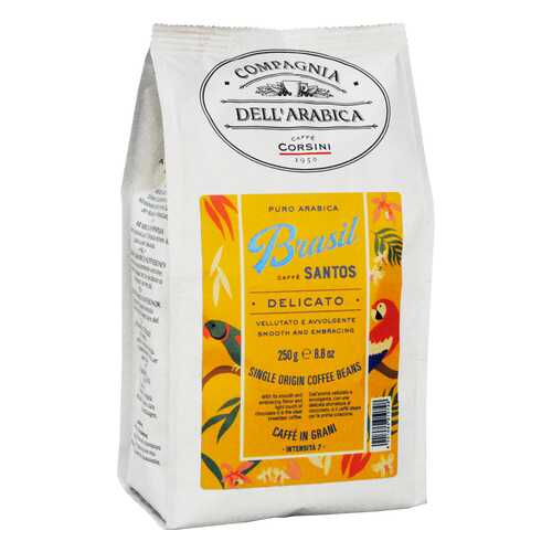 Кофе Compagnia Dell'Arabica Brasil Santos в зёрнах 250 г в МЕТРОНОМ