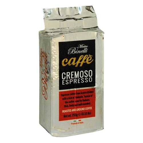 Кофе Mastro Binelli Сremoso Espresso молотый 250 г в МЕТРОНОМ
