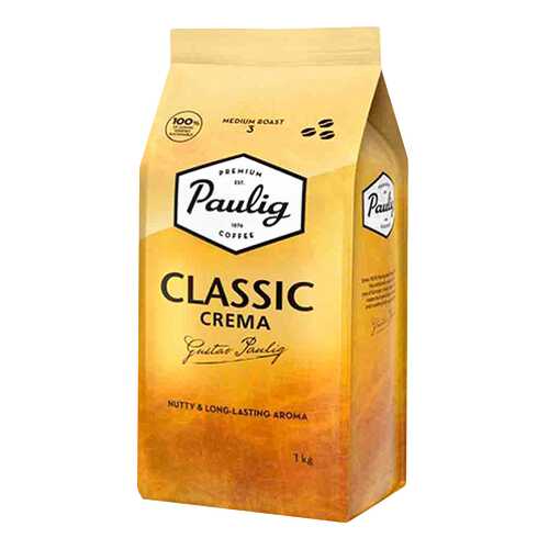 Кофе Paulig Classic Crema в зернах 1 кг в МЕТРОНОМ