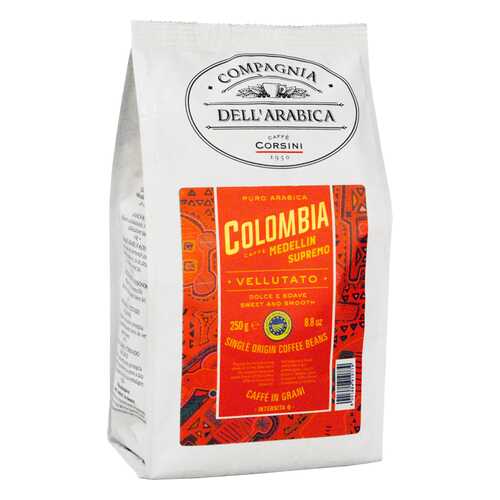 Кофе в зернах Compagnia Dell Arabica Colombia Medellin Supremo 250г в МЕТРОНОМ