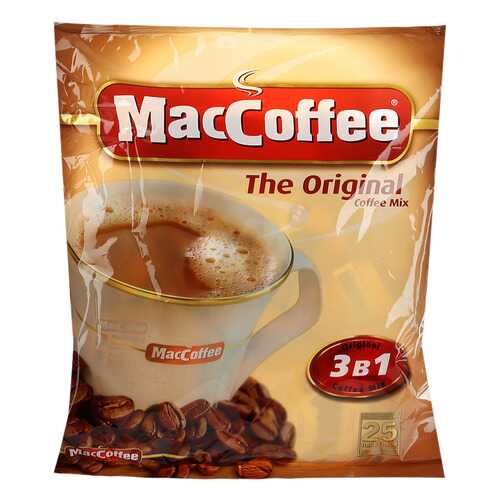 Напиток MacCoffee кофейный карамель растворимый 3в1 18 г 25 пакетиков в МЕТРОНОМ