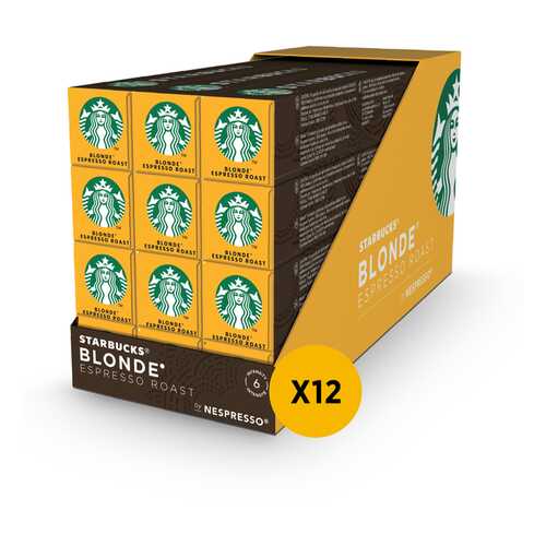 STARBUCKS Blonde Espresso Roast, кофе молотый в капсулах для системы Nespresso, 12 шт. в МЕТРОНОМ