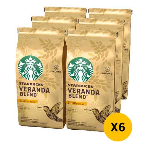 STARBUCKS Blonde Veranda кофе молотый 6 штук по 200г в МЕТРОНОМ