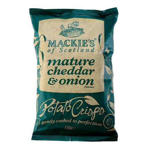 Чипсы картофельные Mackie's с сыром чеддер и луком 150 г в МЕТРОНОМ