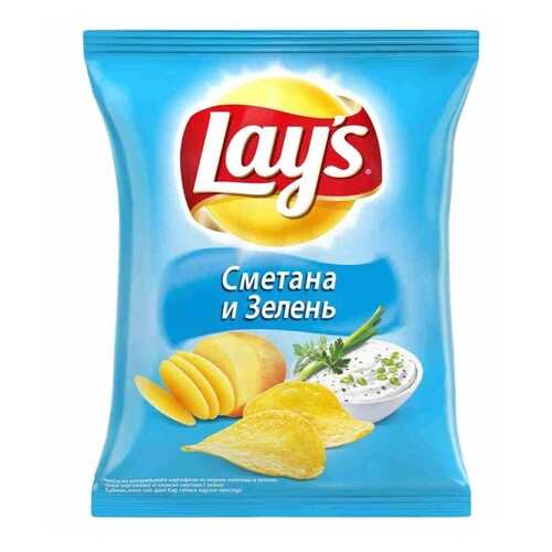 Чипсы Lay's из натурального картофеля сметана, зелень 50 г в МЕТРОНОМ