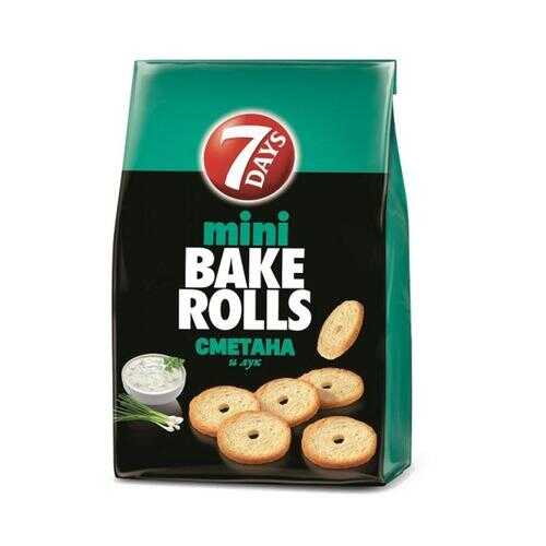 Сухарики 7 Days мини Bake rolls с приправой сметана и лук 10*80 г в МЕТРОНОМ
