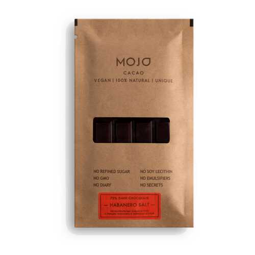 Горький шоколад 70% Mojo Cacao с перцем Habanero и морской солью habanero salt в МЕТРОНОМ