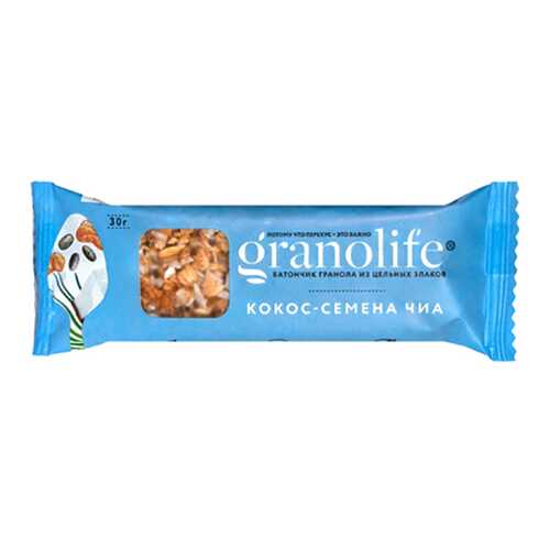 Батончик-гранола Granolife кокос семена чиа в МЕТРОНОМ