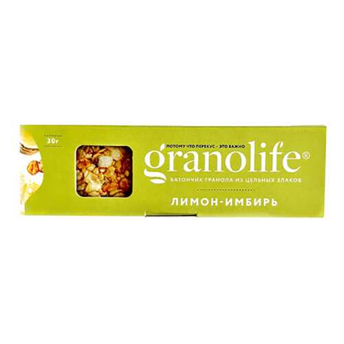 Батончик-гранола Granolife лимон-имбирь в МЕТРОНОМ