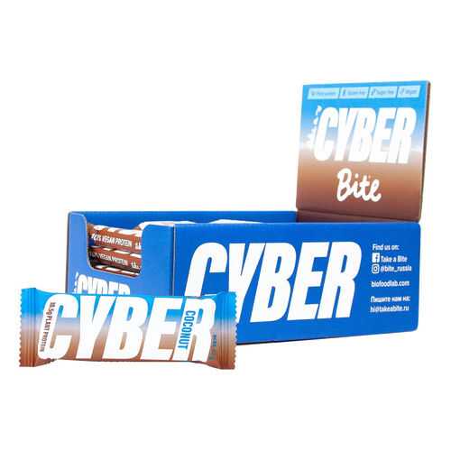 Батончик высокобелковый Cyber Bite со вкусом кокоса 20 штук по 60 гр в МЕТРОНОМ