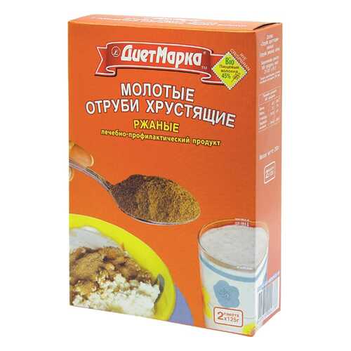 Отруби хрустящие ДиетМарка ржаные молотые 250 г в МЕТРОНОМ
