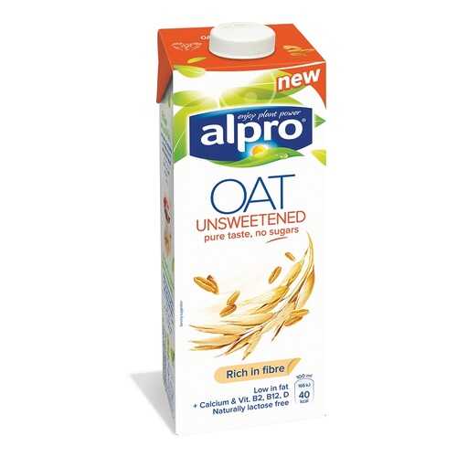 Напиток овсяный Alpro без сахара обогащенный кальцием и витаминами 1л Бельгия в МЕТРОНОМ