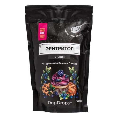 Эритритол/стевия DopDrops 3:1 750 г в МЕТРОНОМ