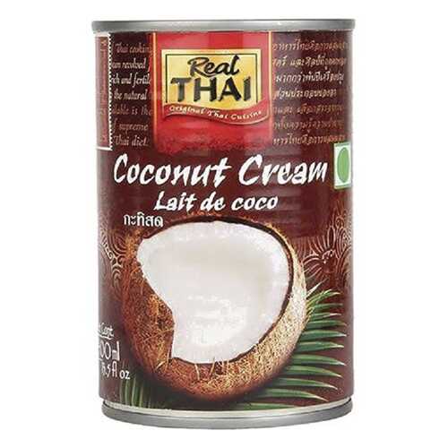 Кокосовые сливки Real Thai 95% мякоти жирность 20-22% ж/б 400 мл в МЕТРОНОМ