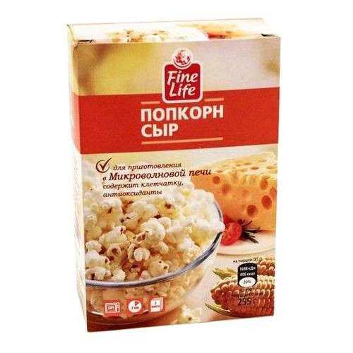 Попкорн Fine Life сыр 85 г 3 штуки в МЕТРОНОМ