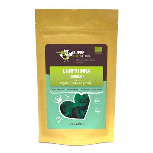 Спирулина Super Green Food порошок 100 г в МЕТРОНОМ