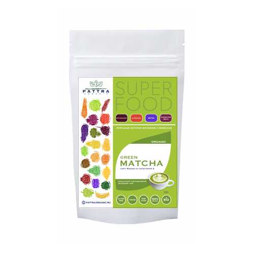 Зеленый матча Pattra Organic японский высокогорный чай сорт wakaki-hi 50 г в МЕТРОНОМ