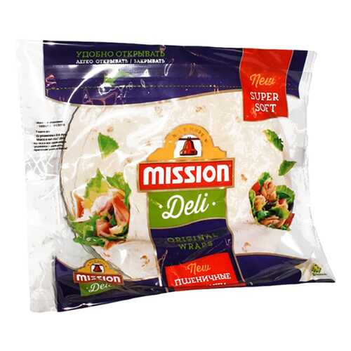 Лепешка Mission Deli тортильи пшеничная оригинальная 6 штук 250 г в МЕТРОНОМ