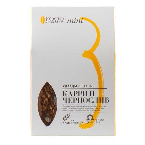 Хлебцы льняные Food Revolution №3 mini карри и чернослив 50г Россия в МЕТРОНОМ