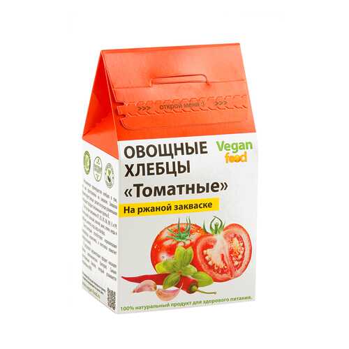 Хлебцы Vegan-food овощные на закваске томатные 100 г в МЕТРОНОМ
