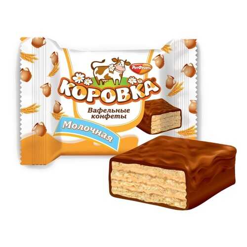 Конфеты Рот Фронт коровка вафельная коробка 2 кг в МЕТРОНОМ