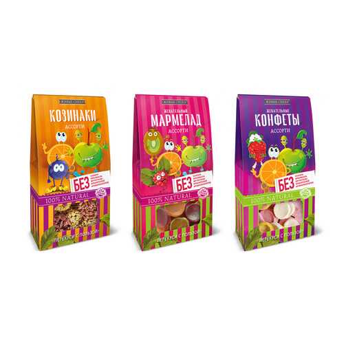 Микс Живые снеки Ассорти (Жевательные конфеты, 35г, Козинаки, 55г, Мармелад, 70г) в МЕТРОНОМ
