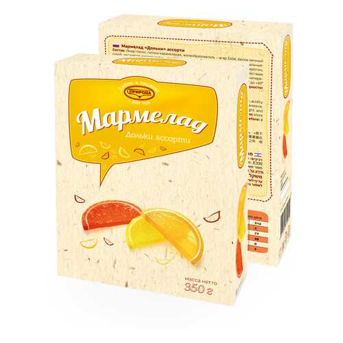 Мармелад дольки ассорти 350г в МЕТРОНОМ
