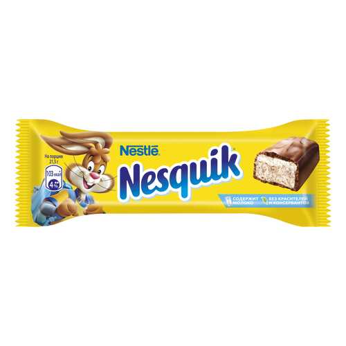 Батончик Nestle nesquik шоколадный 43 г в МЕТРОНОМ