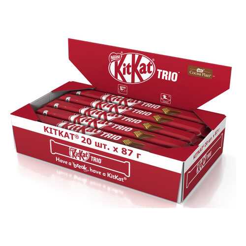 Молочный шоколад Kit Kat с хрустящей вафлей 20 штук по 87 г в МЕТРОНОМ